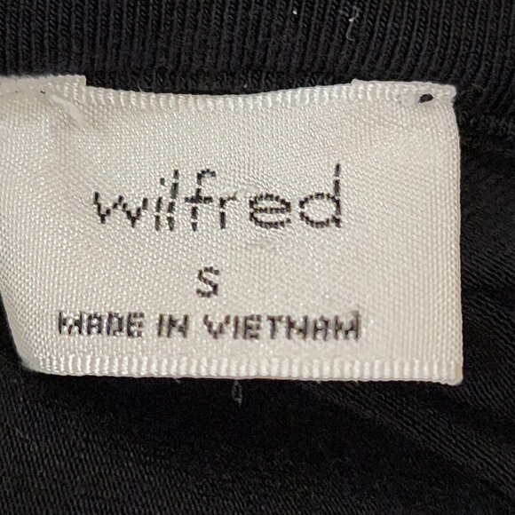 Wilfred Black Tencel Stretch Jersey Button Front Pose Shirt - Picture 4 of 5